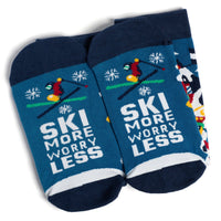 
              Ski More, Worry Less Socks
            