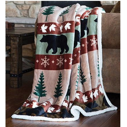 Cascade Ridge Sherpa Fleece Throw