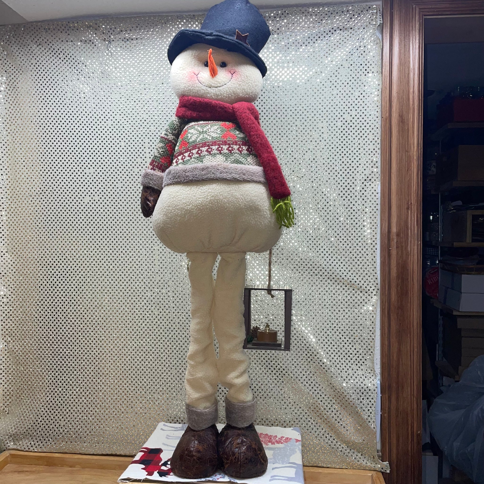 Standing Snowman with Lantern Tall or Short| Mountain Man Vail