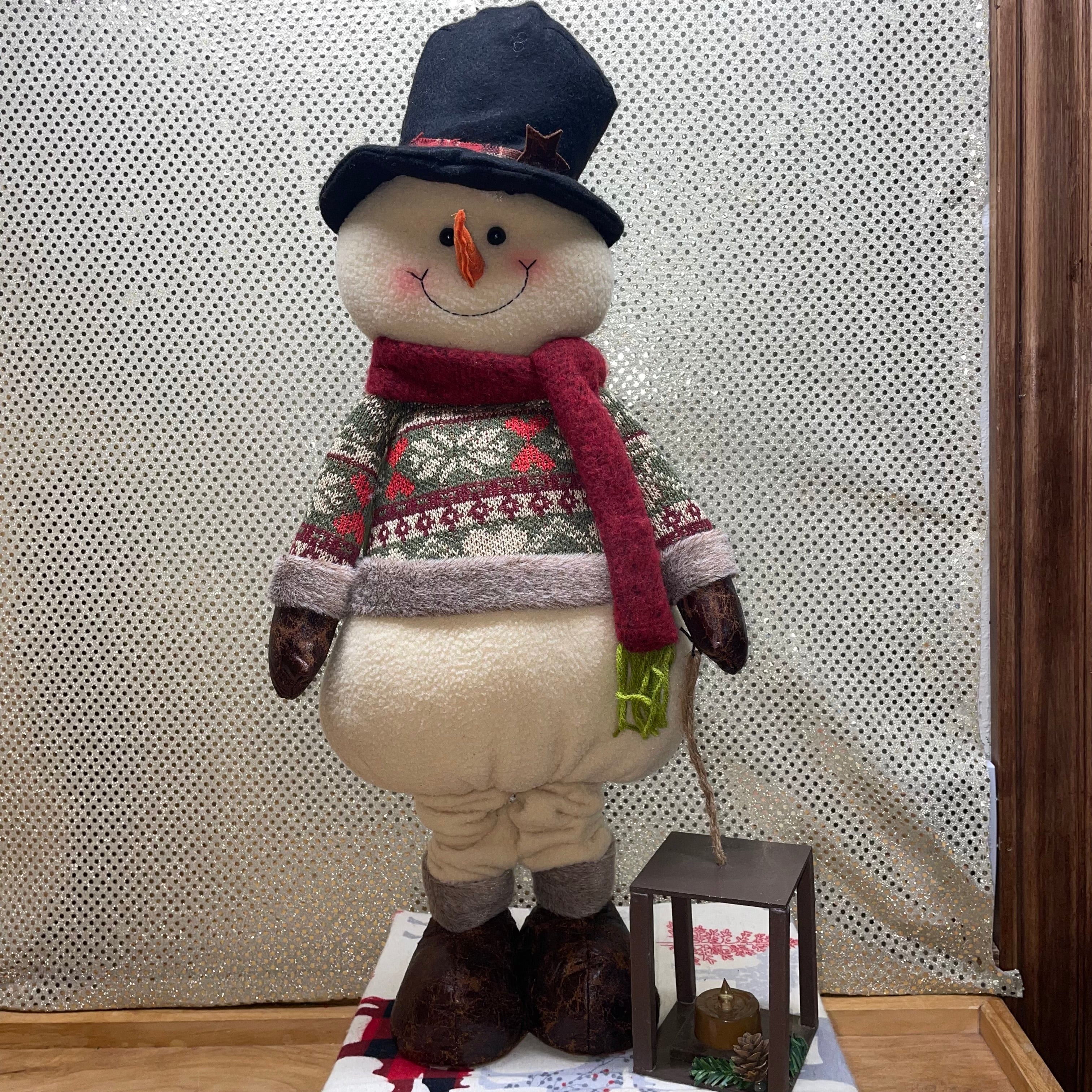 Standing Snowman with Lantern Tall or Short| Mountain Man Vail