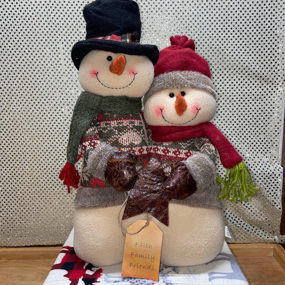 Snowman Couple w/Star