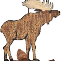 Moose Ornament - painted metal