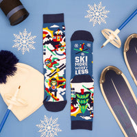 
              Ski More, Worry Less Socks
            