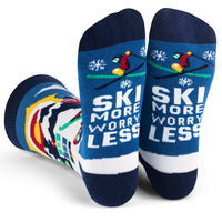 
              Ski More, Worry Less Socks
            