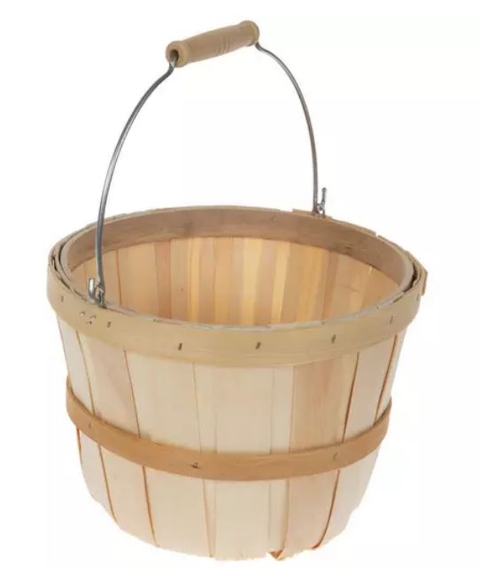 Barrel Basket Wood Handle - M