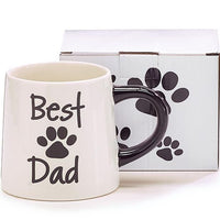 Best Dad Paw Print Mug