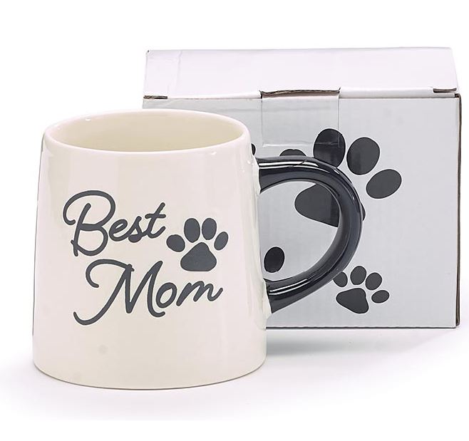 Best Mom Paw Print Mug