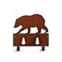 Rustic Iron Bear - 2 Hooks