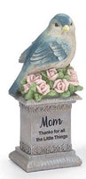 
              Bird on Pedestal with Mom Message
            
