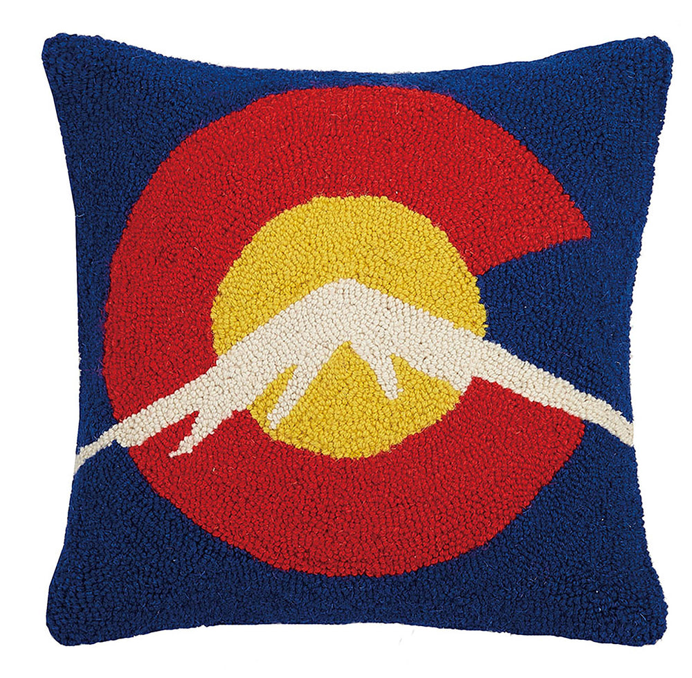 Colorado Flag with Mountain Hook Pillow