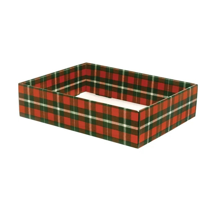 Christmas Plaid Decorative Corrugated Tray