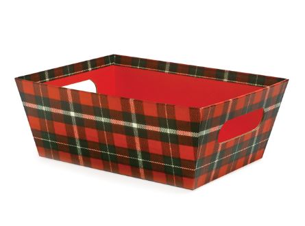 Christmas Plaid Market Tray