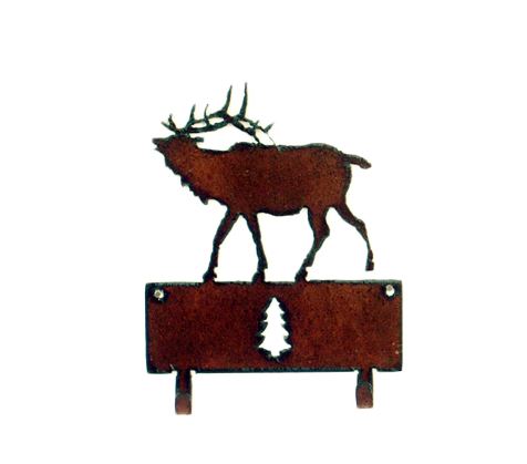 Rustic Iron Elk - 2 Hooks