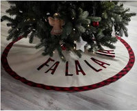 
              Fa La La Buff Plaid Tree Skirt
            