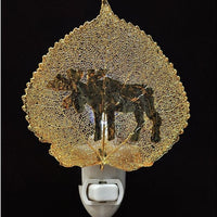 Real Leaf Night Light - Moose Gold Aspen