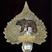 Real Leaf Night Light - Bear Gold Cottonwood