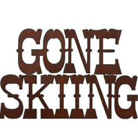 Rustic Iron Gone Skiing Sign