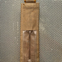 Jute Wine Bag w/Bamboo Handles