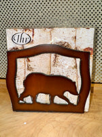 
              Rustic Iron Napkin Holder Bear
            