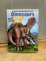 
              Dinosaurs Coloring Book with Stickers
            