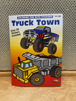 
              Trucks Coloring Book with Stickers
            