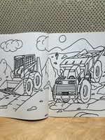 
              Trucks Coloring Book with Stickers
            