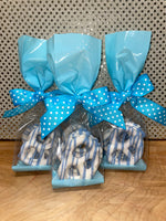 
              White Chocolate Covered Pretzels with Blue Drizzle 4ct
            
