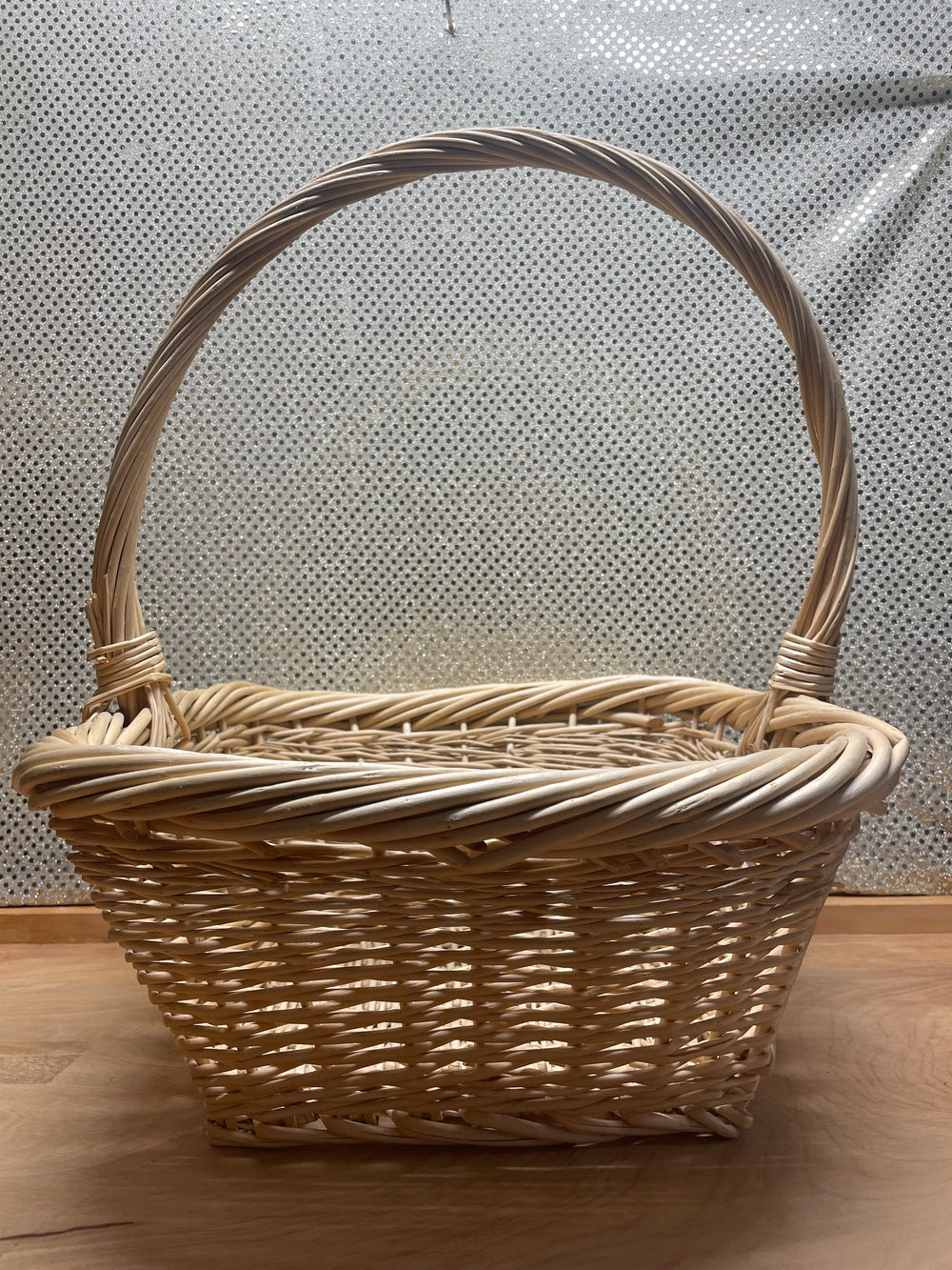 Vanilla Square Handle Basket - L