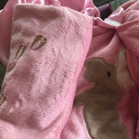 Pink Moose Blanket, Bib, Booty Gift Set