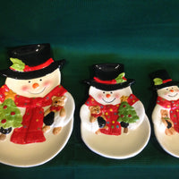 Holly Snowman Plate (3 sizes)