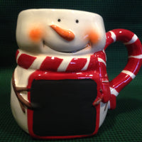 Snowman with Chalkboard Holiday Mug