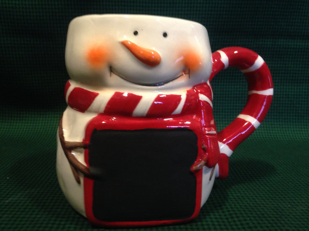 Snowman with Chalkboard Holiday Mug