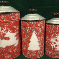 Rustic Holiday Canister Set