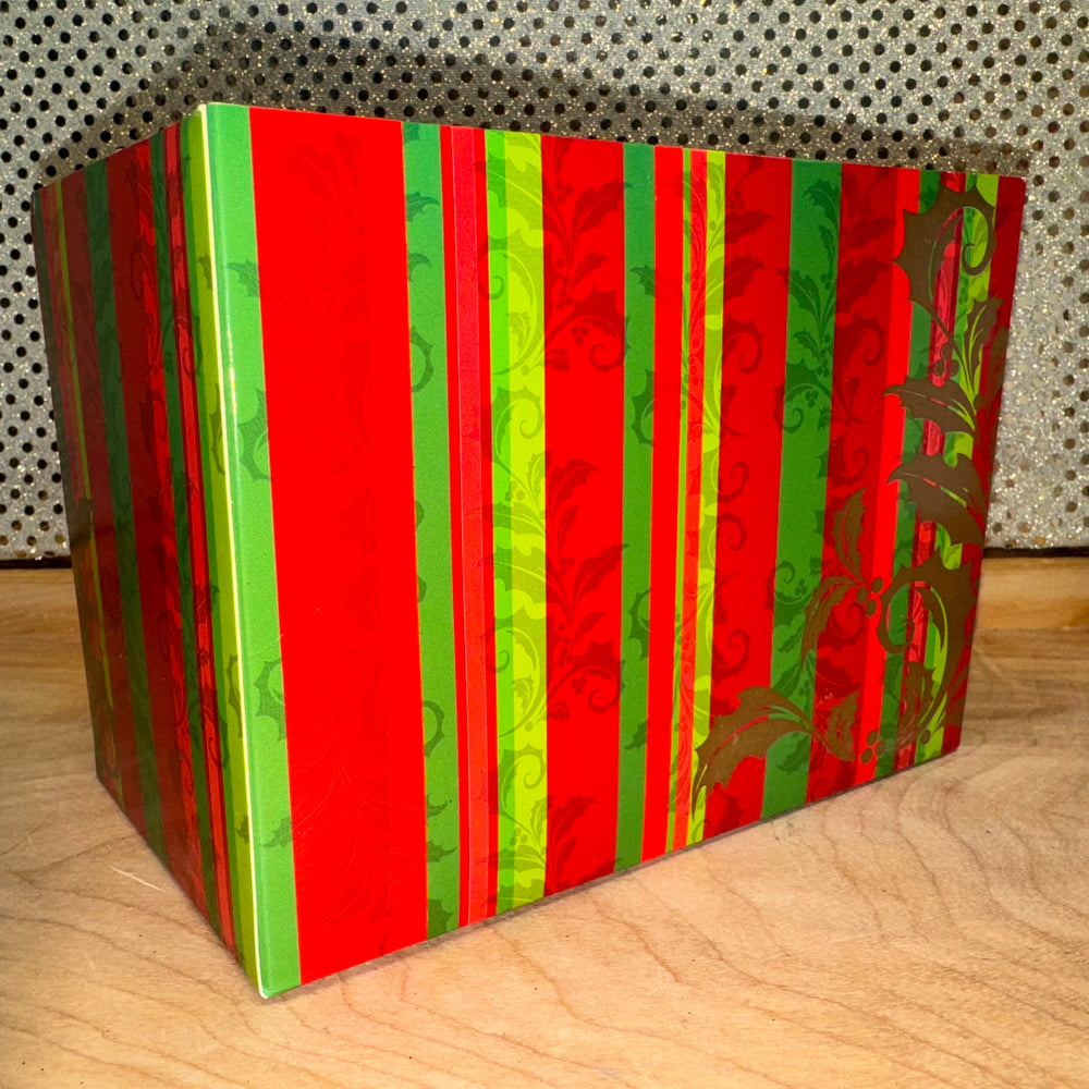 Christmas Stripes Basket Box - SMALL ONLY