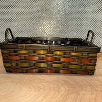 
              Rectangular Bamboo Basket - Fall Colors
            