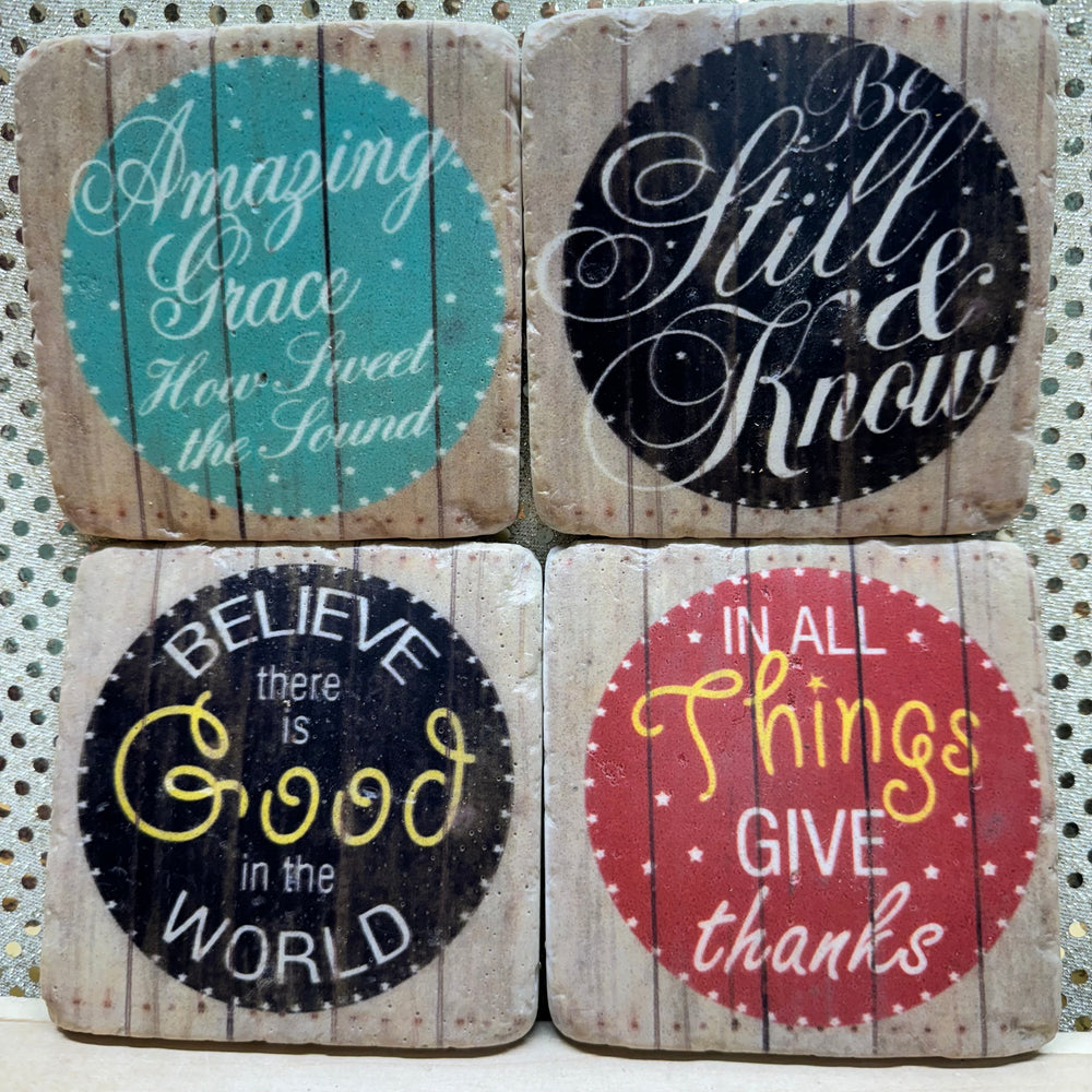 Inspirational Stone Coaster Set of 4