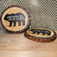 Welcome to Bear-a-dise Coasters set of 4