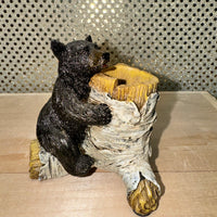 
              Bear/Birch Log Toothpick Holder
            