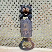 Bear in Log Bottle Opener