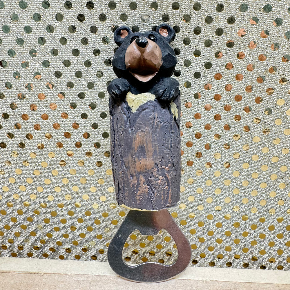 Bear in Log Bottle Opener