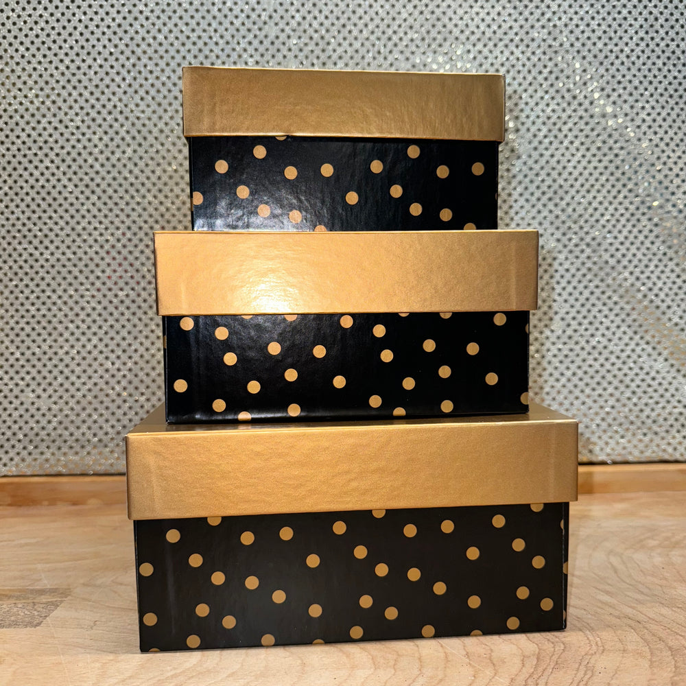 Golden Midnight Nested Boxes S/3