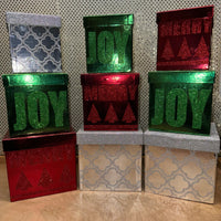 Metallic Nested Boxes/set of 3