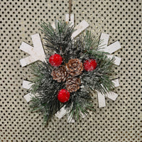 
              Snowflake Ornament with Evergreens (2 Colors)
            