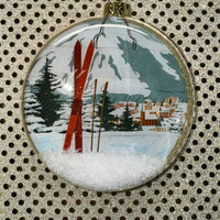 
              Ski Town Disk  Ornament
            