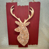 Reindeer Cork Wall Plaque