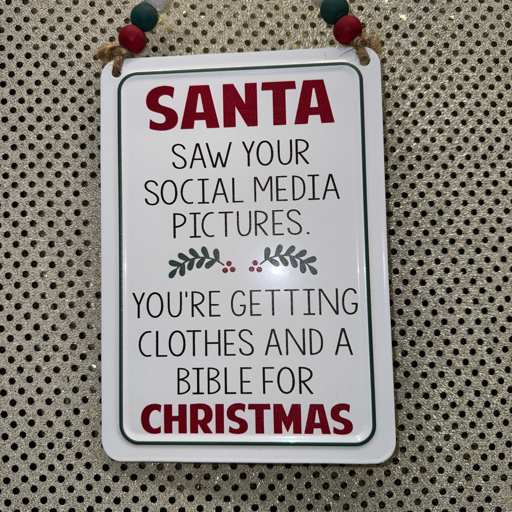 Funny Christmas Metal Sign (4 Styles)