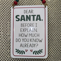 Funny Christmas Metal Sign (4 Styles)