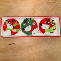 
              Ceramic Trees Serving Tray with 3 dishes
            