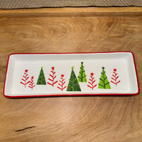 
              Ceramic Trees Serving Tray with 3 dishes
            