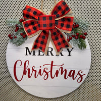 Merry Christmas White Ornament Decor